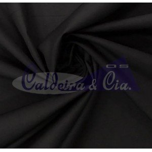 Tecido Tricoline Silky Lisa cor - 6990 (Preto)
